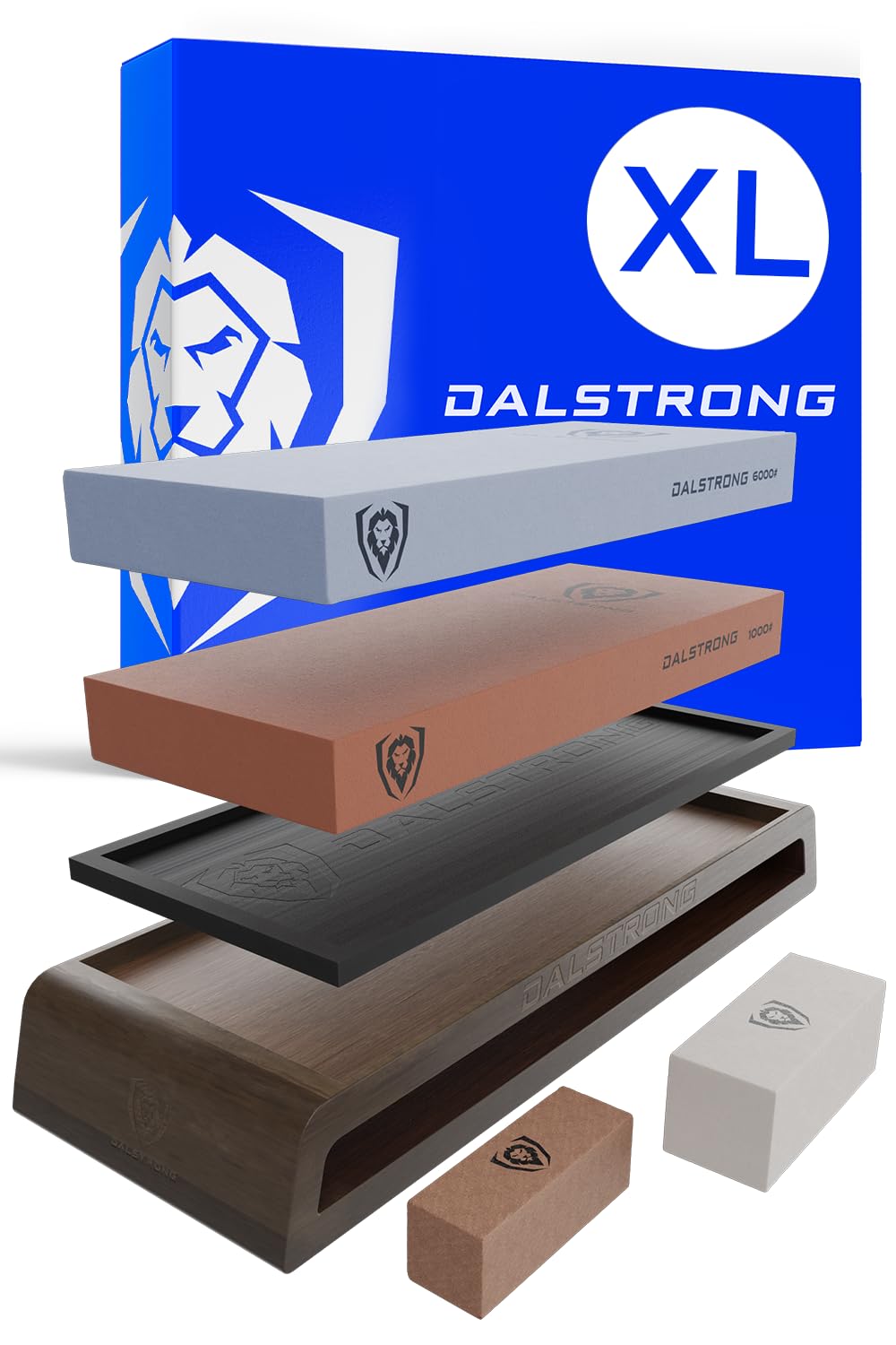 DALSTRONG - Premium Whetstones - Extra Large Grit Stones - #1000 #6000 Kit Top-Grade Corundum - Thic