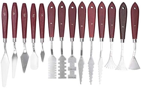 14 Stück Palette Messer Set Spachtel Schaber Malmesser Malspachtel Künstler Set für acryl und Öl Far