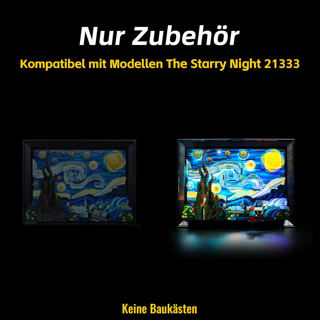 Led Licht Set für Lego Starry Night Sammelbausatz (Lego-Modell Nicht enthalten), Fernbedienung DIY B