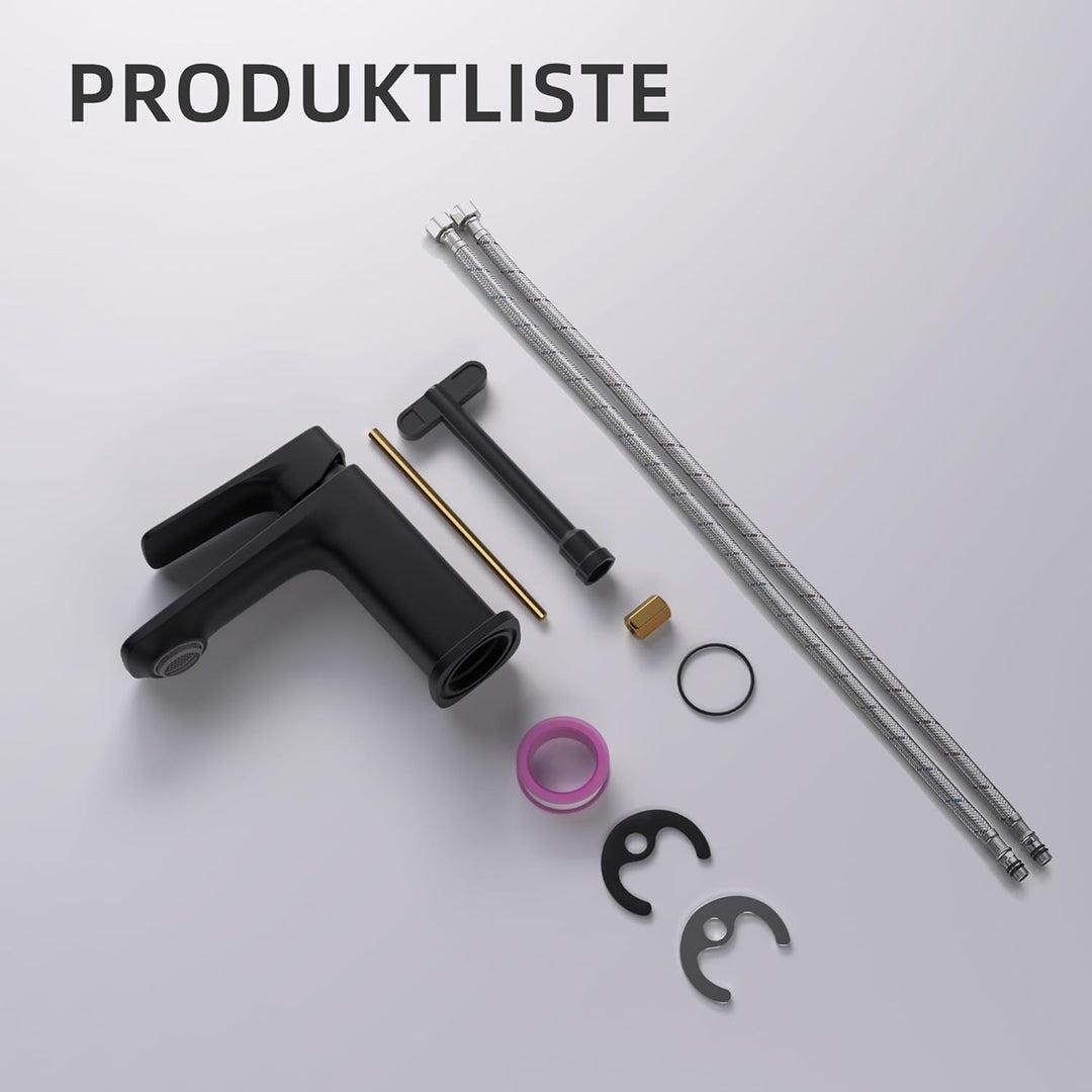 BELZ Wasserhahn Bad,Waschtischarmatur Einhandmischer Armatur Waschbecken mit Auslauf Höhe 82 MM,Wass