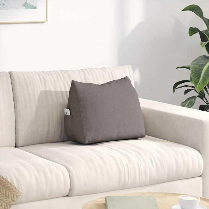 vidaXL Rückenkissen Taupe 45 x 20 x 35 cm Stoff, Kissen für Wohnzimmer, moderner Bezug, abnehmbare B