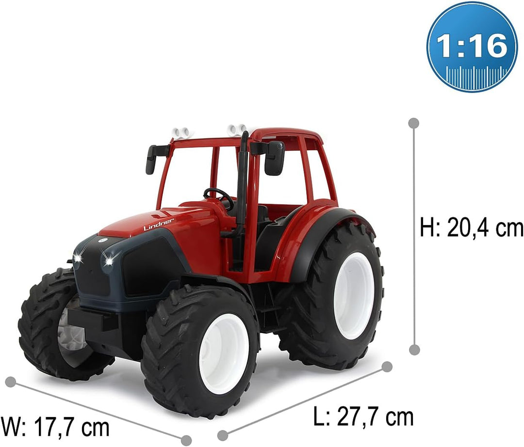 JAMARA 405051 - Lindner Geotrac 1:16 2,4GHz - realistischer Motorsound (abschaltbar), Rückfahrwarnso