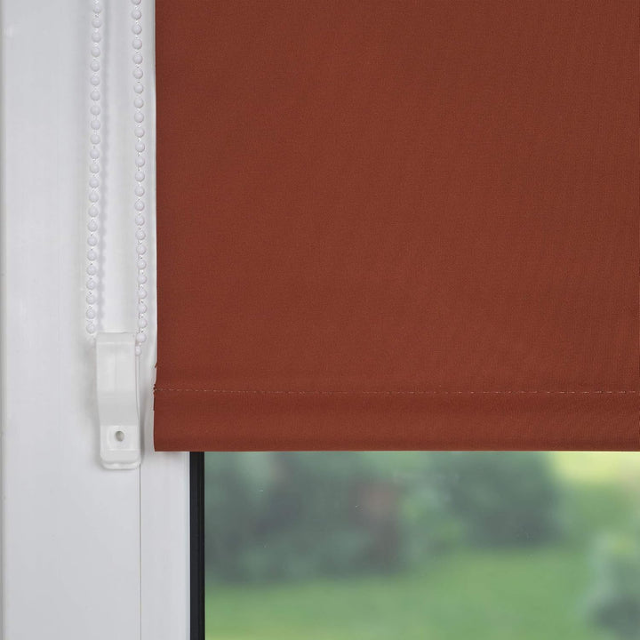 Liedeco® Rollo Klemmfix Thermobeschichtet - 120 x 150 cm Terracotta (BreitexHöhe) / lichtundurchläss