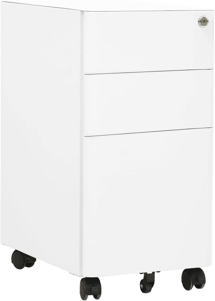 Tidyard Aktenschrank mit Rollen Büroschrank Schubladenschrank Stahlschrank Universalschrank Schrank