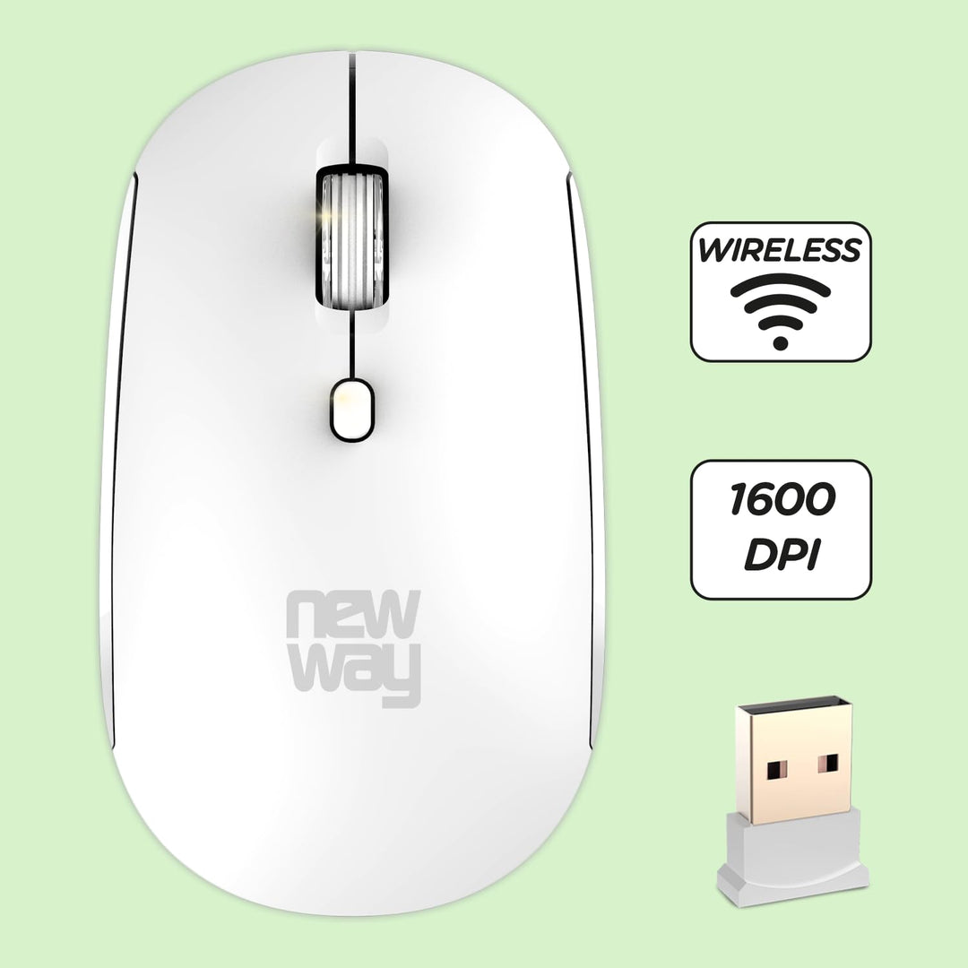 NEWWAY RF01 Kabellose Tastatur mit Pad – Französische kabellose Tastatur (AZERTY) 97 Tasten 13 Multi