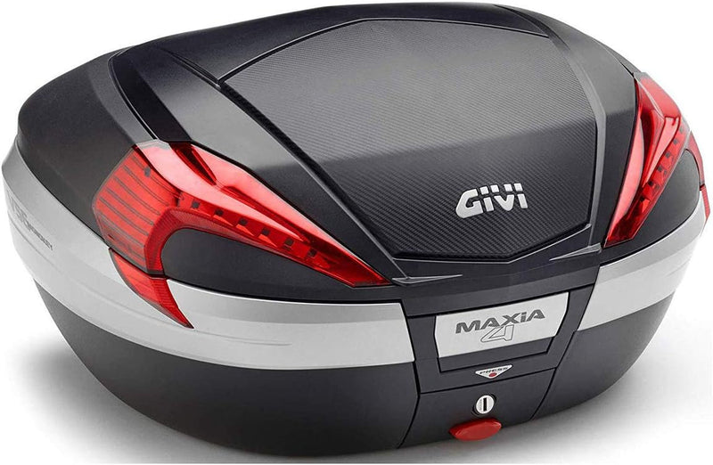 Givi V56NN Maxia 4 Monokey Topcase in Carbon Optik Roten Reflektoren Schwarz, Schwarz