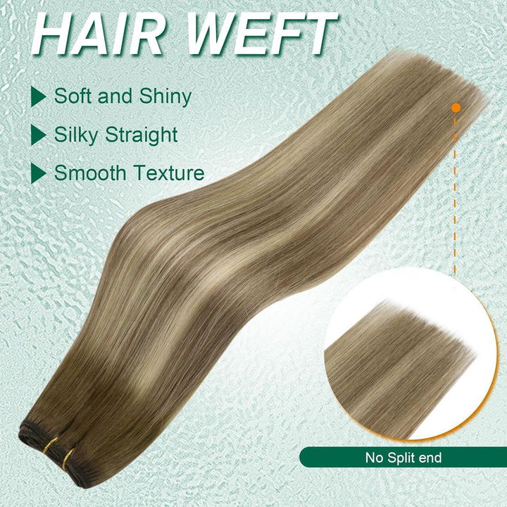Easyouth Tressen Extensions Echthaar Balayage Weft Extensions Echthaar Remy Tressens Haarverlangerun
