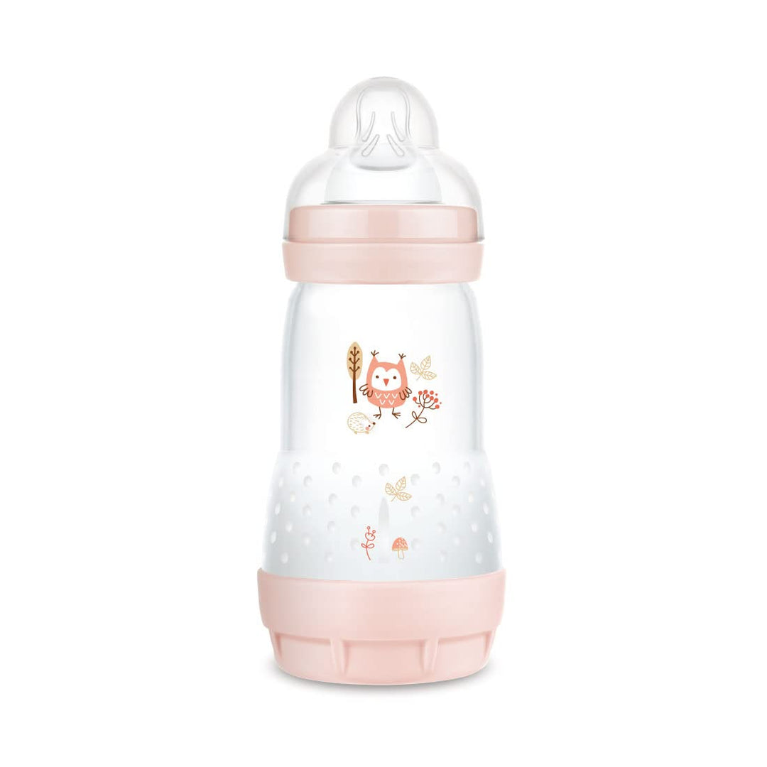 MAM Easy Start Anti Colica Babyflasche mit Sauger aus Silikon SkinSoftTM, 2+ Monate, 260 ml, Rosa al