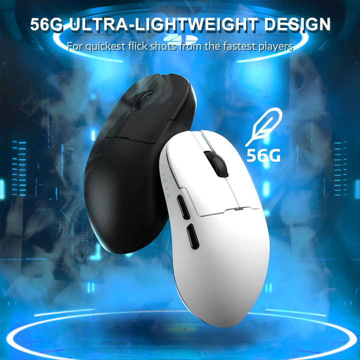 AJAZZ AJ159 APEX 8K Kabellose Gaming-Maus, Magnetische Ladestation mit Screen, Pixart PAW3950 Sensor