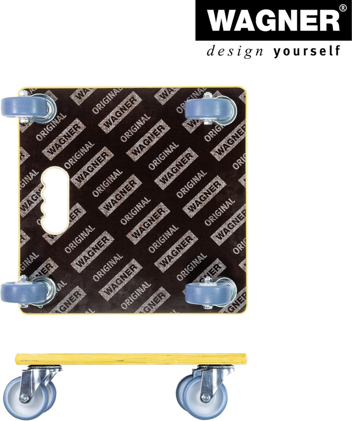 Wagner Transporthilfe MM 1340 I 38 x 38 x 11 cm - Tragkraft 300 kg ideal für schwer beladene Kisten,
