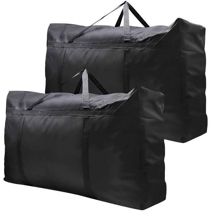 2er Pack 180L Extra Grosse Aufbewahrungstaschen, 600D Oxford Schwere Tragetaschen mit Reissverschlüs