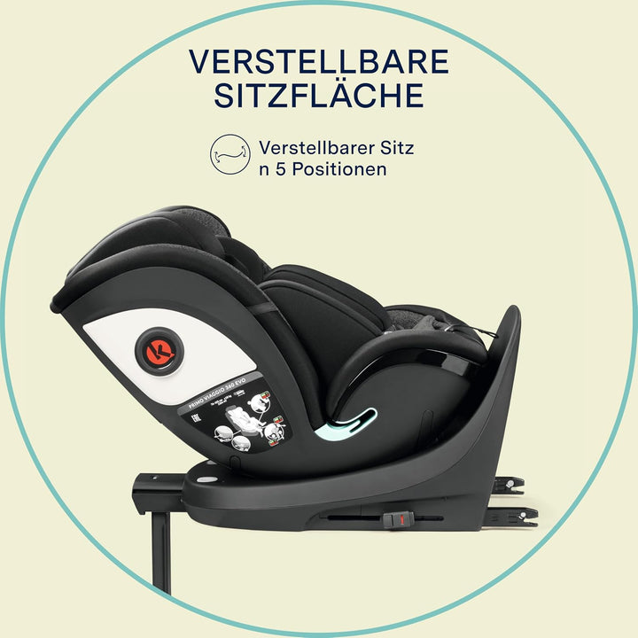 Peg Perego Primo Viaggio 360 EVO Autositz All-In-One mit ISOFIX, Drehbar, Verstellbar, für Kinder vo