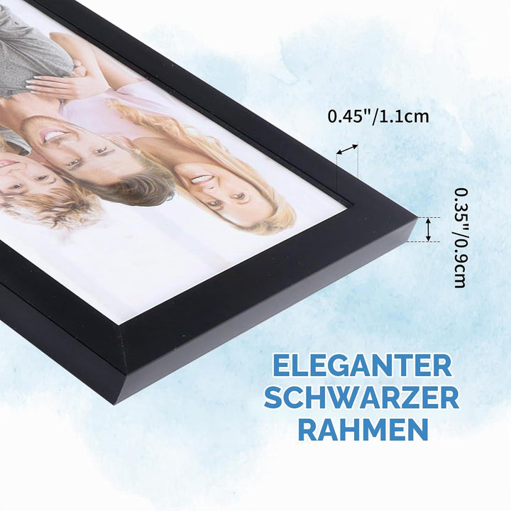 Hoikwo 18 Stück Bilderrahmen A4 Set, Schwarze Rahmen din A4 für 21x29,7 cm Foto Bilder Kinderzeichnu