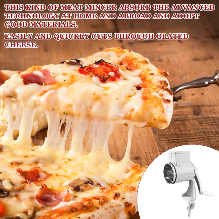 Manuelle Nussmühle mit 2 abnehmbaren Trommelblättern, Edelstahl Schnelles Schneiden Gemüsehobel, Man