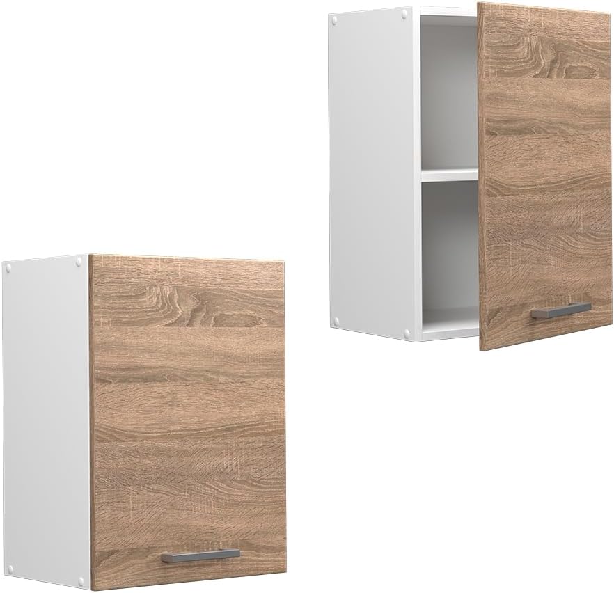 Vicco Hängeschrank R-Line, Sonoma/Weiss, 45 cm Sonoma Hängeschrank 45cm, Sonoma Hängeschrank 45cm