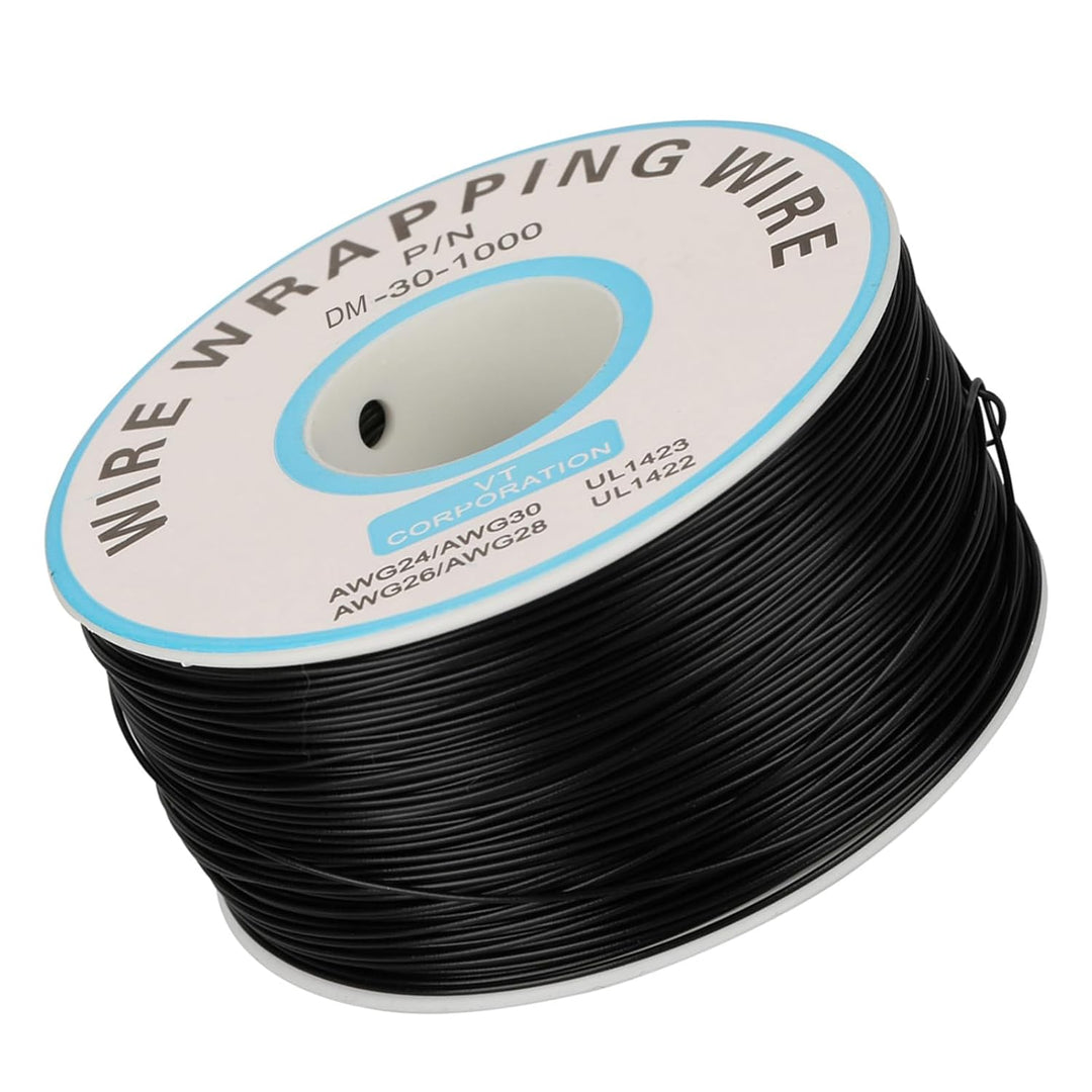30AWG 0,25mm Schaltlitze Single Kupferkabel Litze Temperature 80℃ schwarz, schwarz