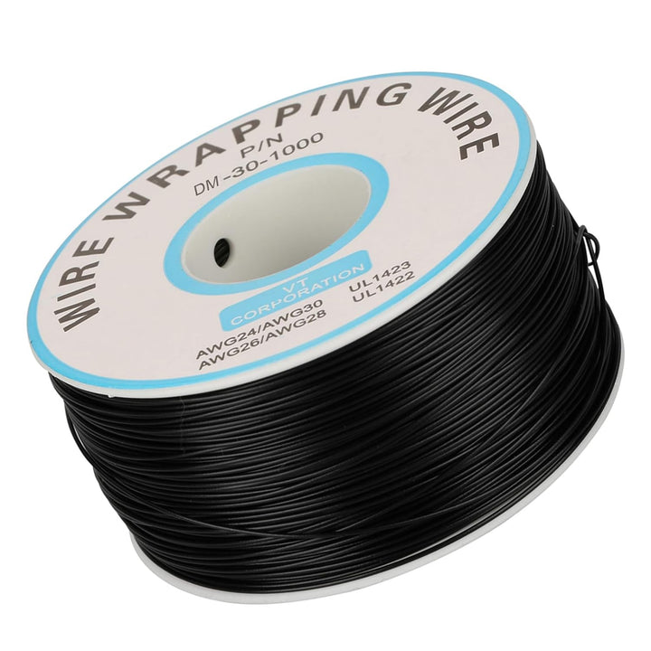 30AWG 0,25mm Schaltlitze Single Kupferkabel Litze Temperature 80℃ schwarz, schwarz