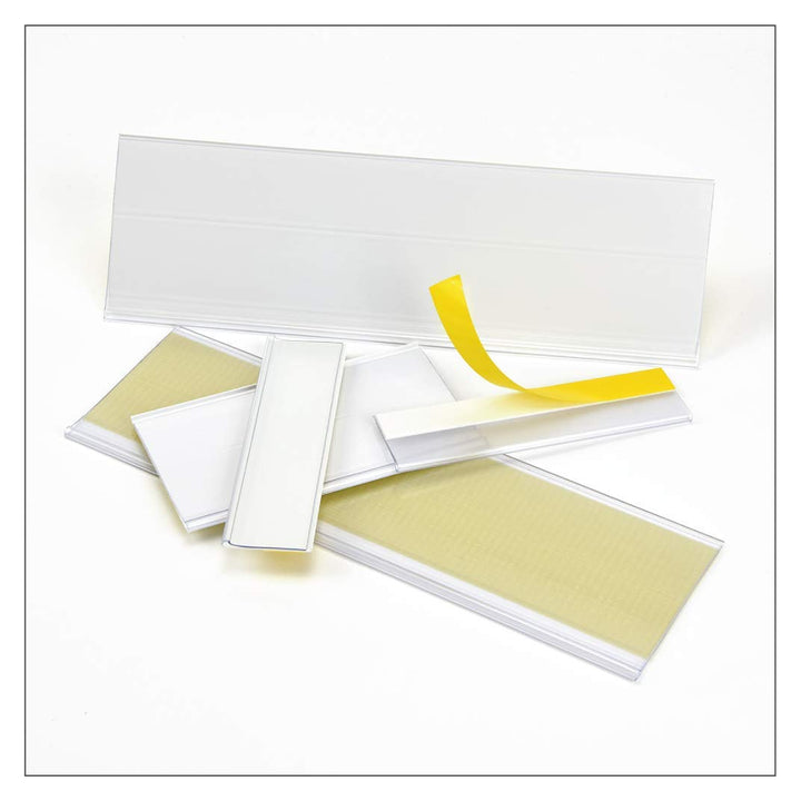 Selbstklebende Etikettenhalter für Einstecketiketten 100 mm Breit/Tickethalter/Etiketten Halter (107