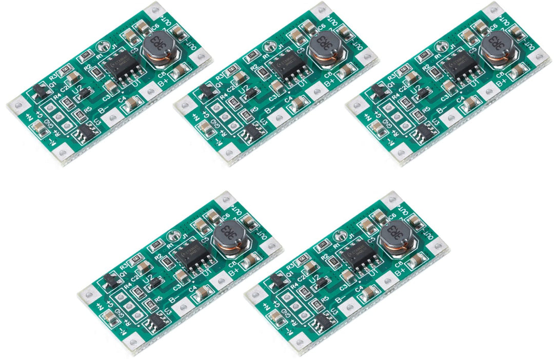 TECNOULAB 5 Stück DC 5 V 1 A USV unterbrechungsfreies Stromversorgungsmodul 18650 Lithium-Batteriesc