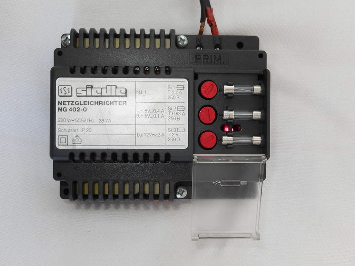 Siedle NG 402-0 Netzgleichrichter/Netzgerät/Netztrafo für Sprechanlage mit Anschlusshema, NEU ohne O