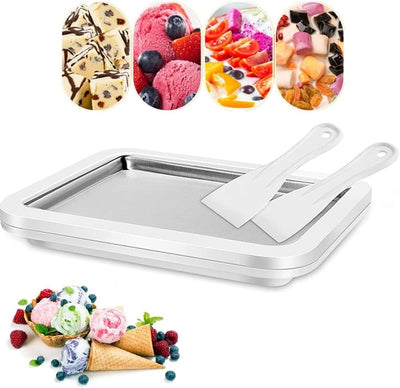 Baotkere Eiscreme Sorbet Frozen Joghurt Maschine, Sweet Spot Roller, sofortige Kaltplatte mit 2 Scha