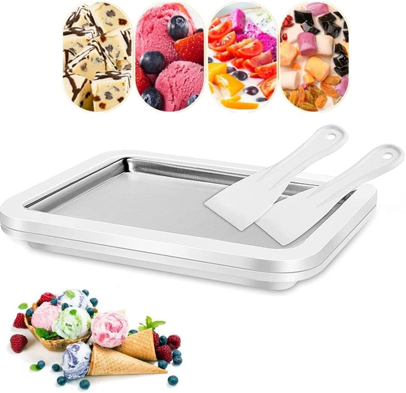 Baotkere Eiscreme Sorbet Frozen Joghurt Maschine, Sweet Spot Roller, sofortige Kaltplatte mit 2 Scha