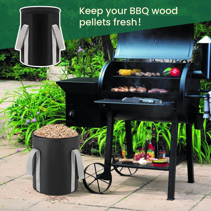 9 kg Holzpellet-Aufbewahrungstasche, wasserdichter Pellet-Aufbewahrungsbehälter für Grill und Smoker