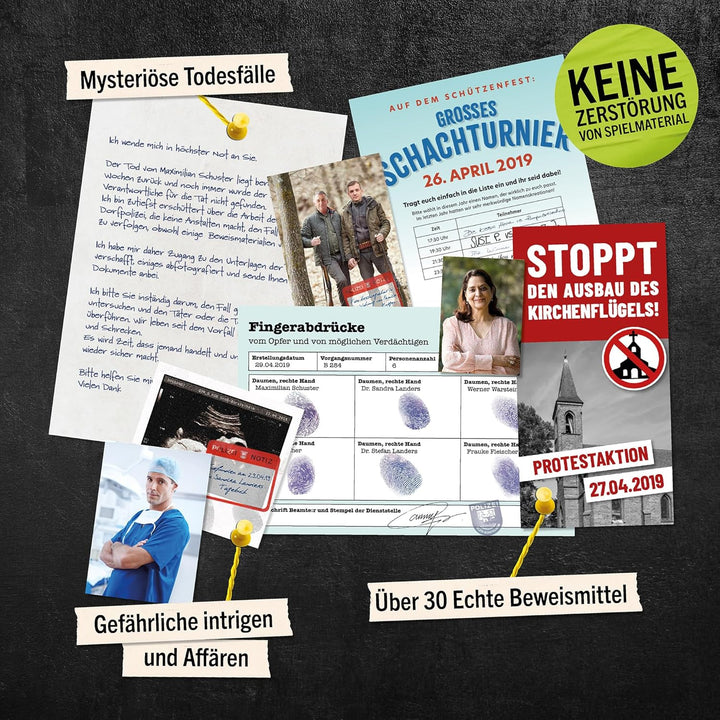 Hidden Games Tatort - Der Fall Klein-Borstelheim - Krimispiel für Erwachsene - Mordfall lösen Spiel