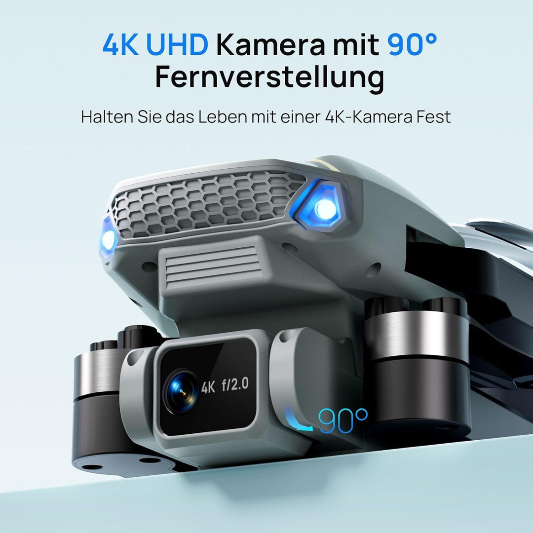 Ameta Drohne mit Kamera 4K für Erwachsene, S20 Lite FPV Drone für Anfänger, RC Quadrocopter mit Bürs