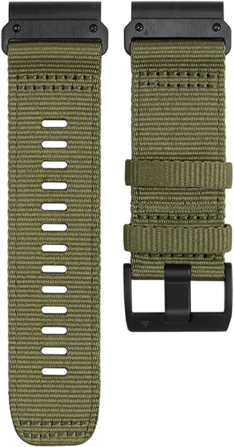Verbessert QuickFit 26mm Nylon Armband für Garmin Fenix 7X / Fenix 6X / Fenix 5X / Enduro, Schleife