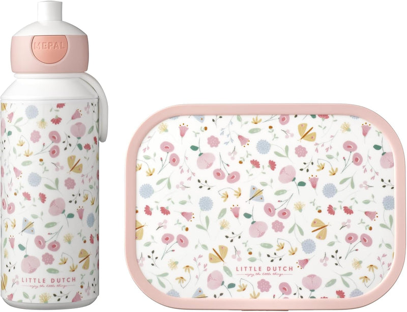 Mepal - Lunch-Set Campus Little Dutch - Set für Kinder mit Pop-up Trinkflasche & Lunchbox - Lunch-Se