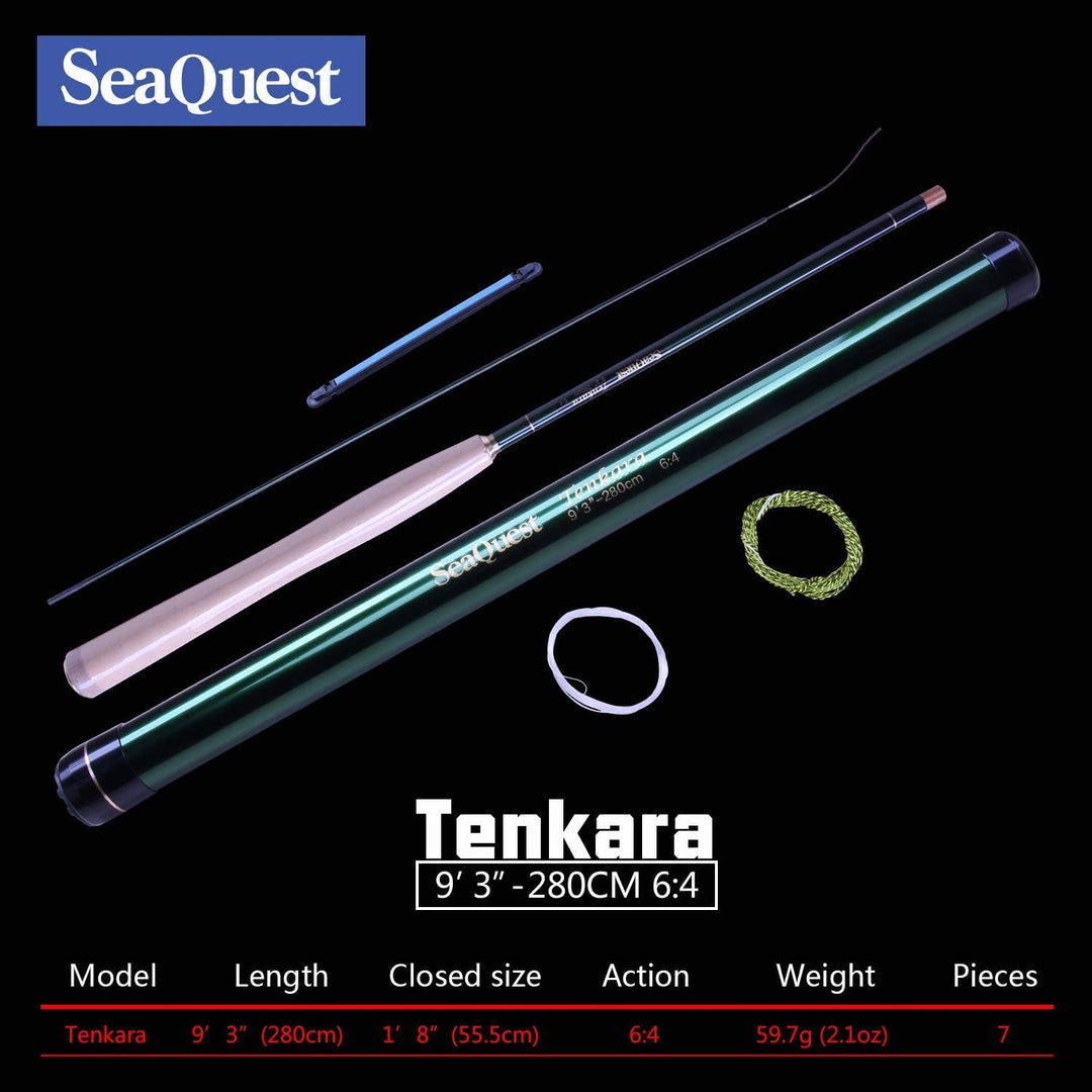 SeaQuest Tenkara Rod kit 6:4 7:3 9'5" 10'9" 12' 13'5" 6:4 9'3 TG kit 3, 6:4 9'3 TG kit 3