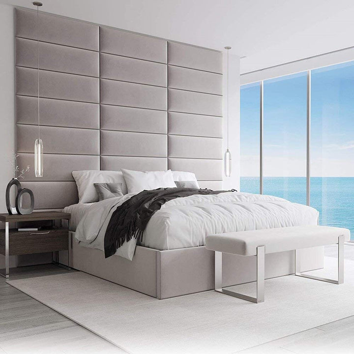 VANT Gepolsterte Kopfteile - Accent Wall Panels - Pack von 4 - Einfach Passen - König und Zwilling B
