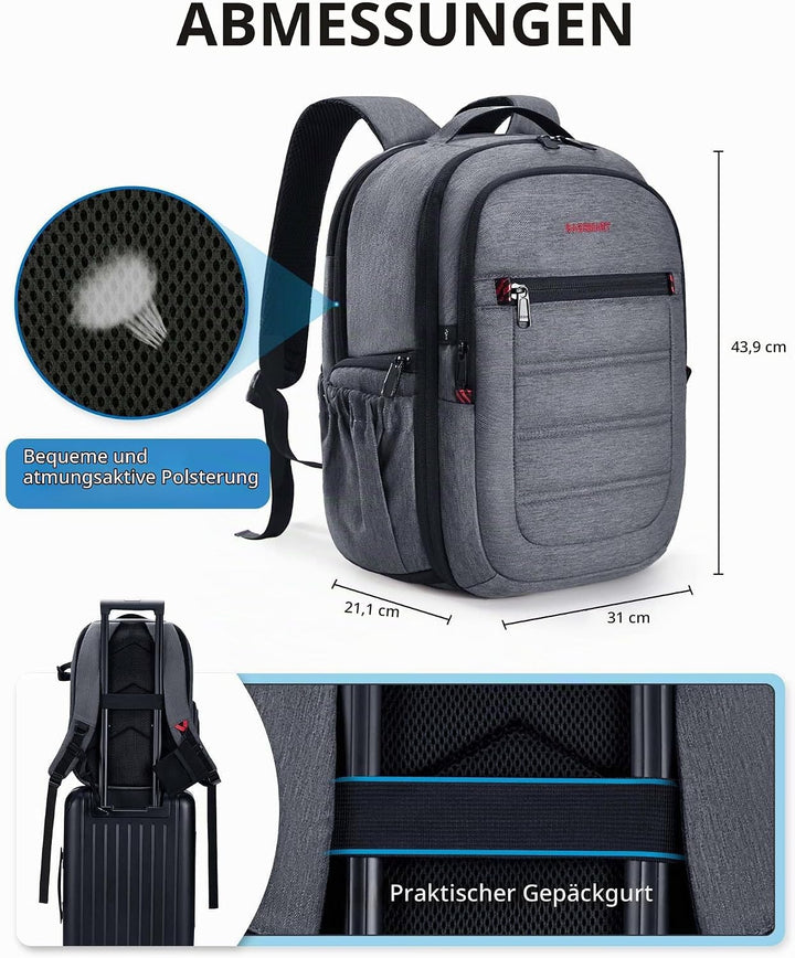 bagsmart Kamerarucksack Spiegelreflex Kameratasche für Fotografen, Wasserdichter Fotografie Reiseruc