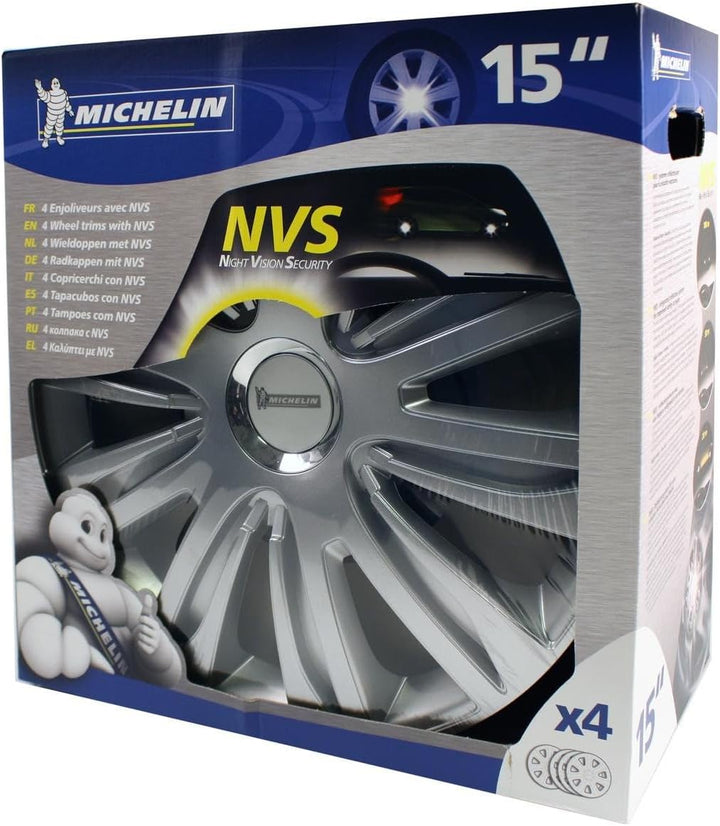 Michelin 009110 Radzierblenden 15 Zoll NVS 42, Chrom, 4 Stück 15" zoll, 15" zoll