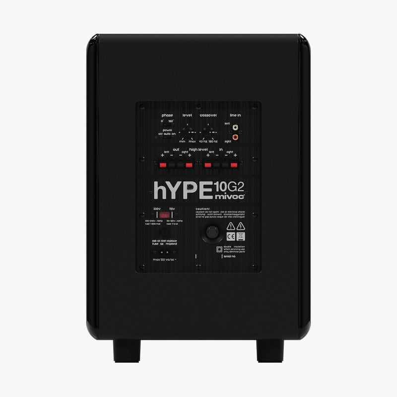 mivoc Hype 10 G2 HiFi Aktiv Subwoofer Schwarz 300W 20 bis 180Hz