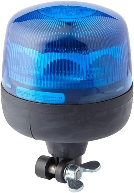HELLA - LED-Rundumkennleuchte - RotaLED - 12/24V - blau - Rohrstutzen, flexibel - Menge: 1 - 2RL 010