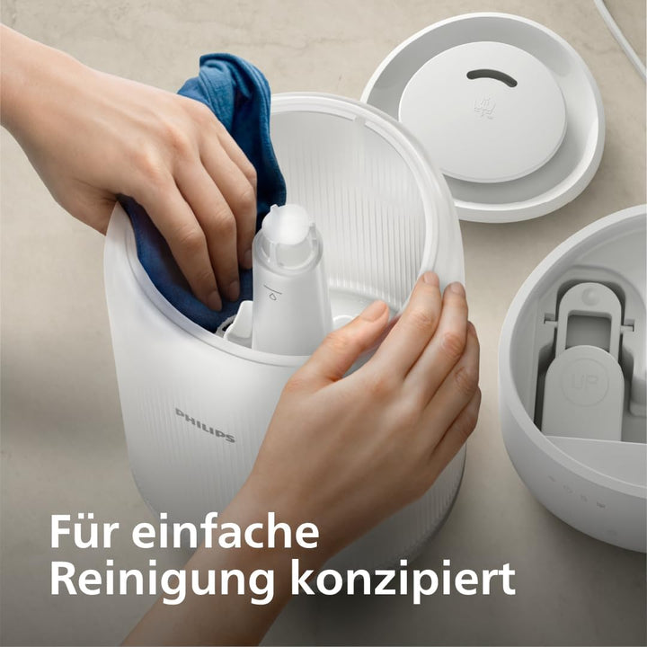 Philips Smart Humidifier - kompakt und dennoch leistungsstark mit himmelhohem Nebel, Aromatherapie,