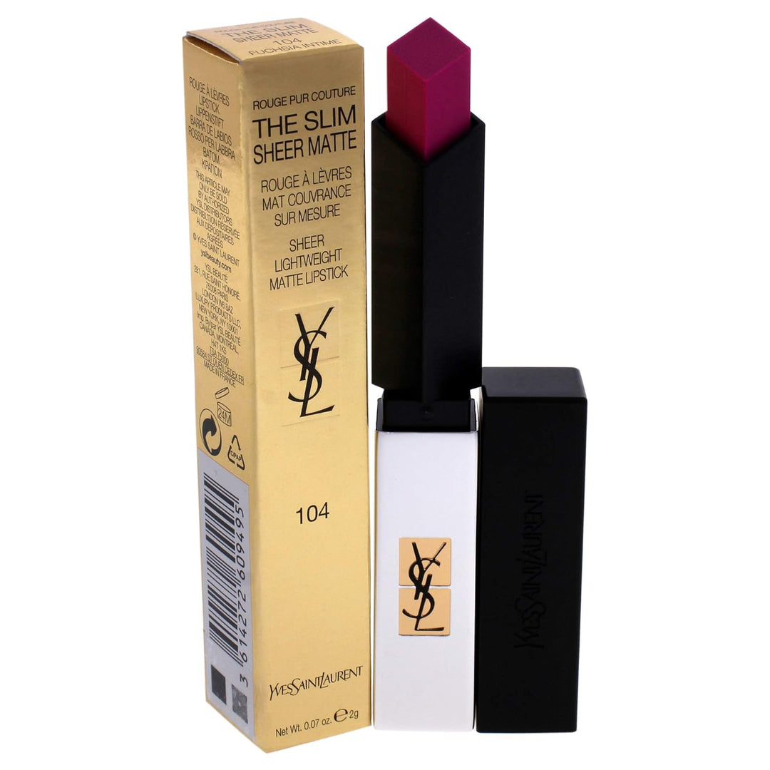 Yves Saint Laurent Rouge Pur Couture The Slim Sheer Matte, 104 Fuchsia Intime 30 g
