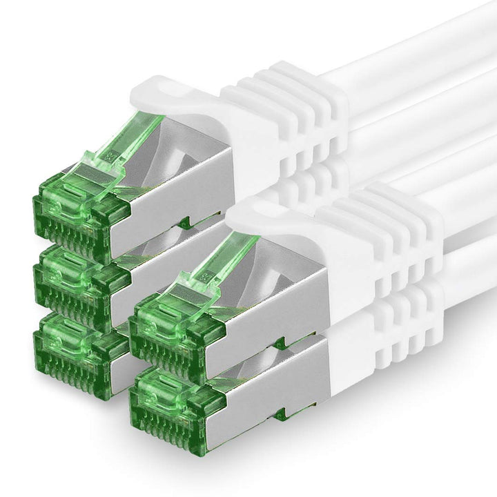 1aTTack.de 10 M Cat.7 Netzwerk-Kabel 5 Stück Cat7 Patch-Kabel LAN-Kabel Ethernet RJ45 10 Gbit/s (All