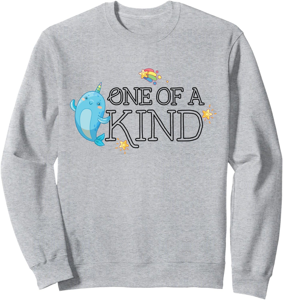 Lustiger Narwal eines der freundlichen Seeeinhorn-Zaubertier Sweatshirt