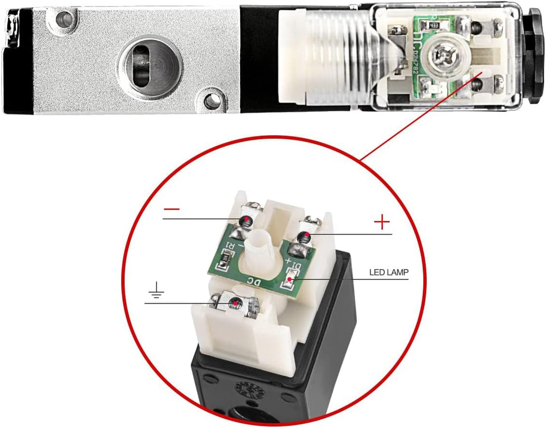 Heschen Elektrisches pneumatisches 6 Magnetventil, 3V210-08, DC24V, PT1/4, 3/2-Wege, Krümmersockel,