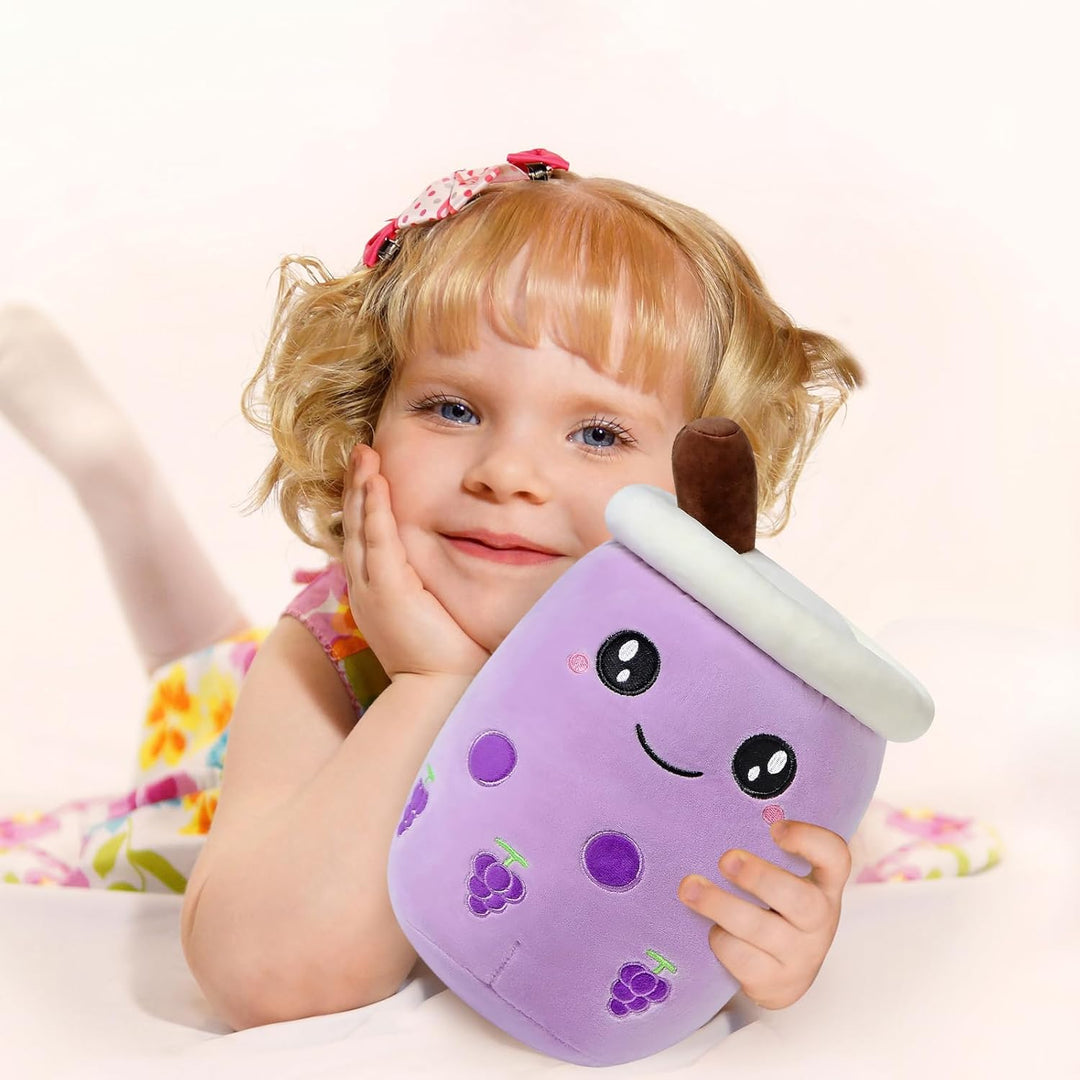 shownicer Plüschtier Boba Tea Kuscheltier Stofftier Kawaii Bubble Tea Plüsch, Plüschkissen Spielzeug
