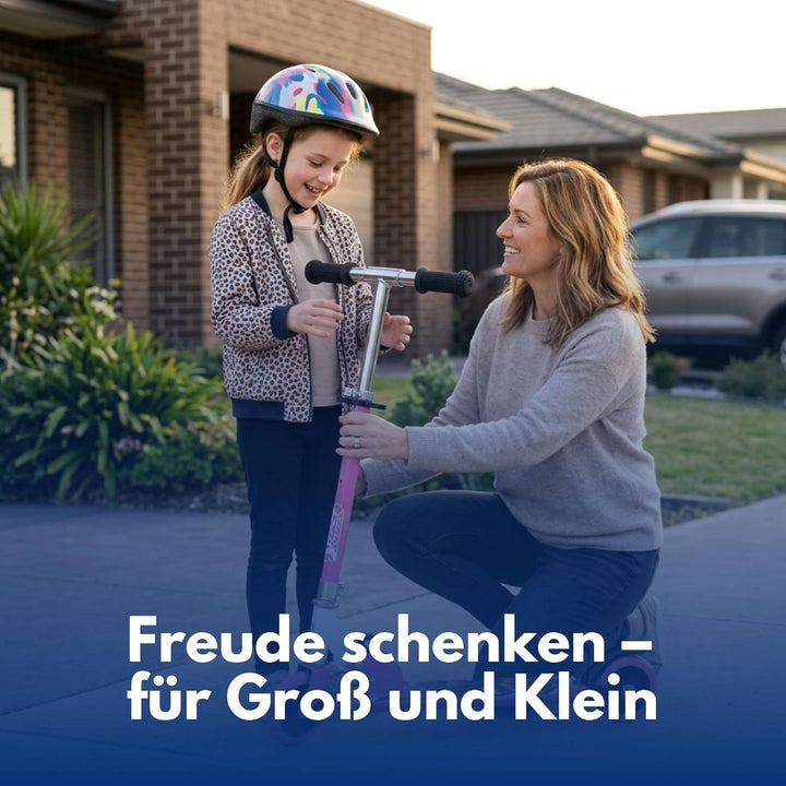 Best Sporting Scooter Kinder I klappbarer Tretroller I pink-weiss oder blau/schwarz I hochwertiger C