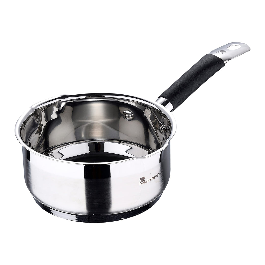 MasterPro Foodies Kasserolle, 1,3 l, 16 X 7,5 cm, Edelstahl, Antihaftbeschichtung, ergonomischer Gri