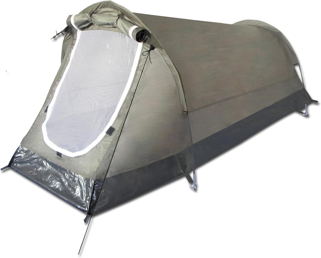 MFH 2 Personen Tunnelzelt Hochstein Zelt Campingzelt 220x130x100cm Verschiedene Ausführungen Oliv, O