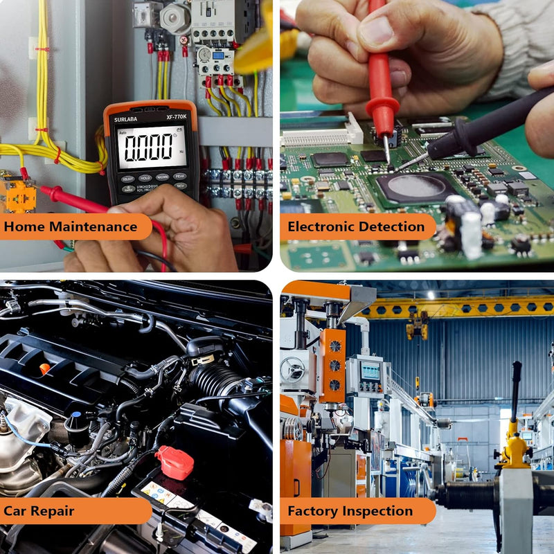 Digitales Automotive Multimeter & Signal Pick Up Induktiver Klemme Set, Smart Multitester für AC/DC