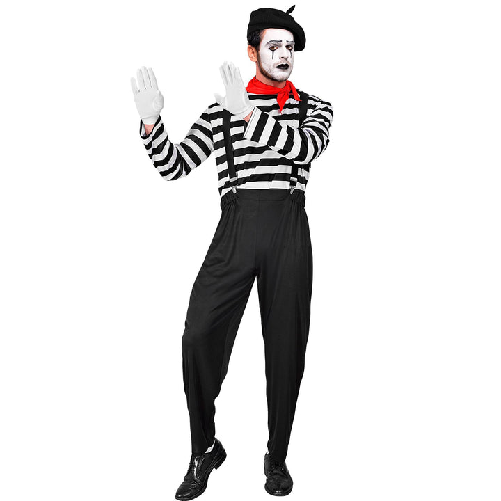 W WIDMANN MILANO Party Fashion - Kostüm Pantomime für Herren, Komplett-Outfit für Verkleidung an Kar