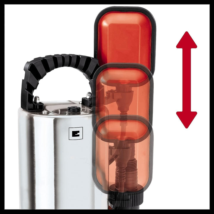 Einhell GC-DP 6315 N Schmutzwasserpumpe (630W, Ø15 mm Fremdkörper, 17.000 L/h Förderleistung, Schwim
