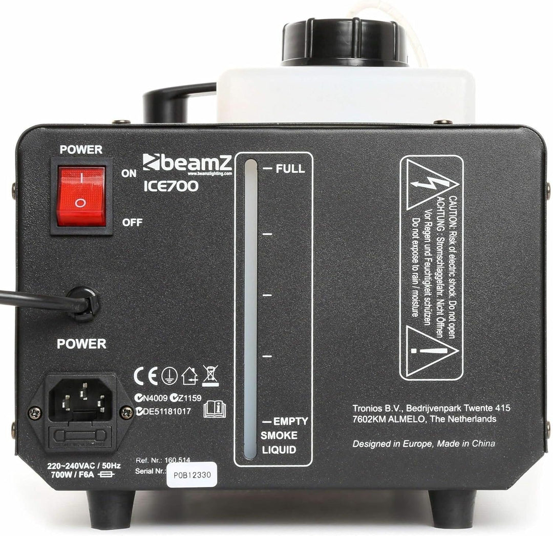 BeamZ ICE700 Bodennebelmaschine, Low Fog Machine, 700 Watt Bodennebler, Rauchmaschine, Boden Nebelma